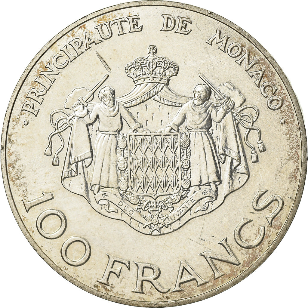 Coin, Monaco, Rainier III, 100 Francs, 1982, AU(55-58), Silver, KM:161