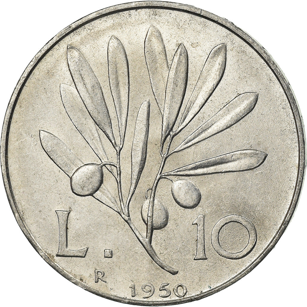 Monnaie, Italie, 10 Lire, 1950, Rome, TTB+, Aluminium, KM:90
