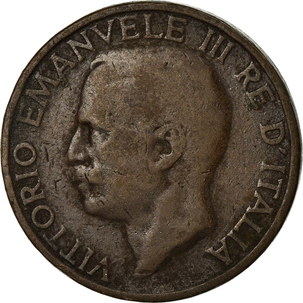 Monnaie, Italie, Vittorio Emanuele III, 10 Centesimi, 1931, Rome, TB+, Bronze