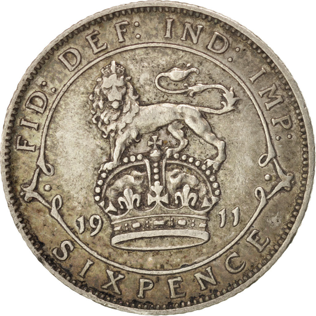 Great Britain, George V, 6 Pence, 1911, Silver, KM:815