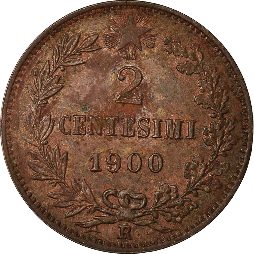 Coin, Italy, Umberto I, 2 Centesimi, 1900, Rome, AU(50-53), Copper, KM:30