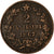 Moneta, Italia, Vittorio Emanuele II, 2 Centesimi, 1867, Milan, MB+, Rame