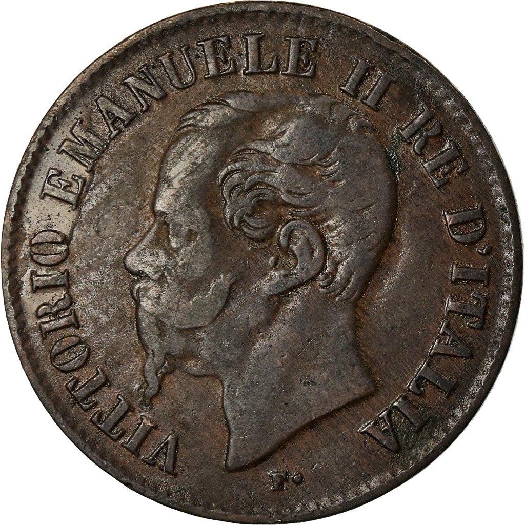 Moneta, Włochy, Vittorio Emanuele II, 2 Centesimi, 1867, Milan, VF(30-35)