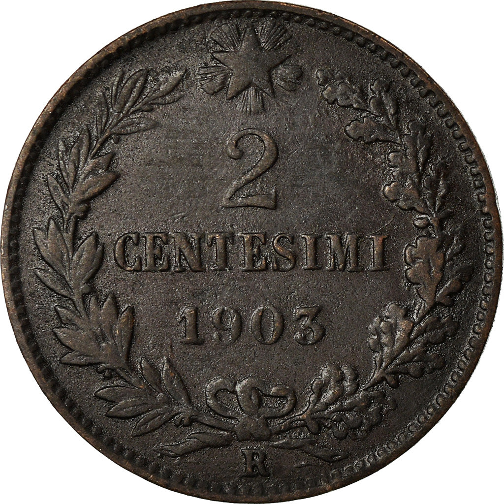 Münze, Italien, Vittorio Emanuele III, 2 Centesimi, 1903, Rome, SS, Bronze