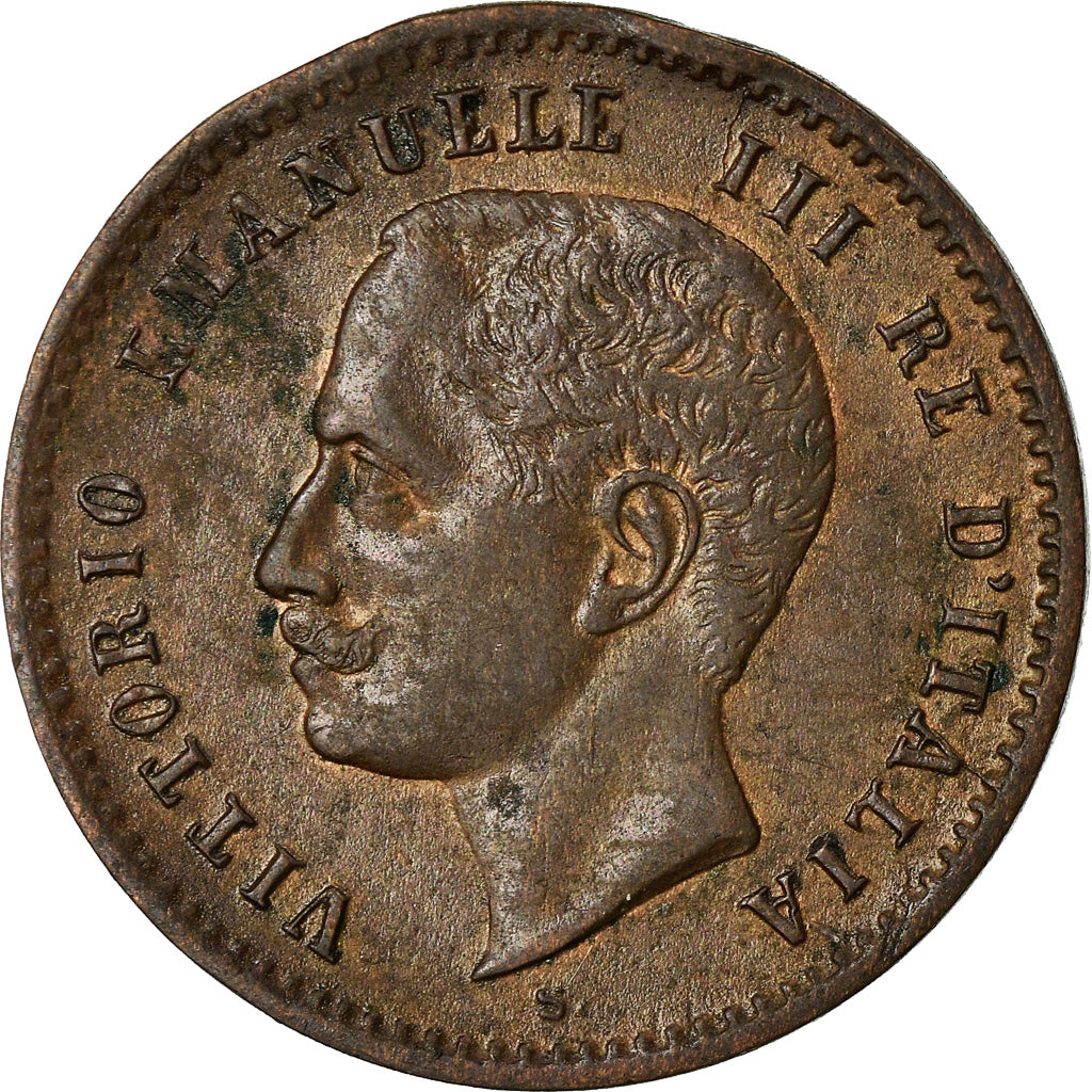 Coin, Italy, Vittorio Emanuele III, 2 Centesimi, 1908, Rome, EF(40-45), Bronze