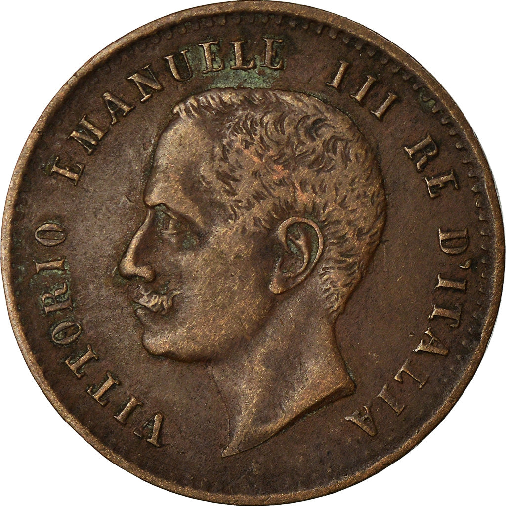 Coin, Italy, Vittorio Emanuele III, 2 Centesimi, 1908, Rome, VF(30-35), Bronze