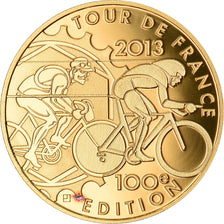 France, 5 Euros, Tour de France, 2013, Paris, BE, FDC, Or, Gadoury:EU 615
