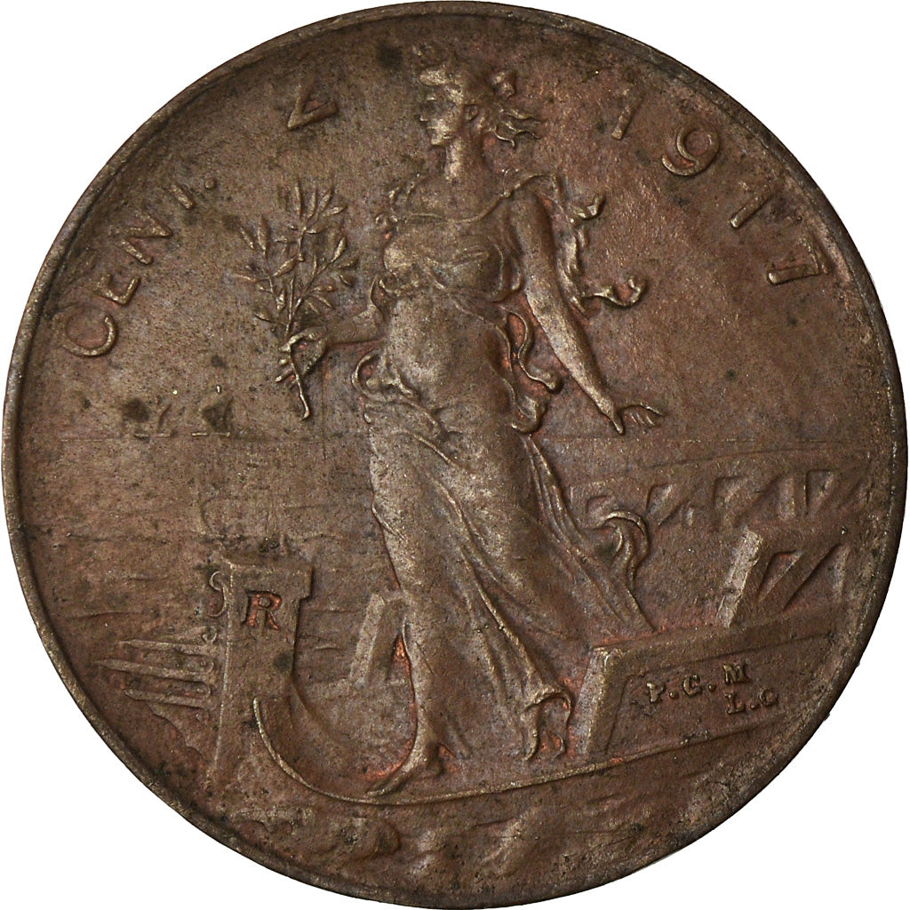 Coin, Italy, Vittorio Emanuele III, 2 Centesimi, 1917, Rome, EF(40-45), Bronze