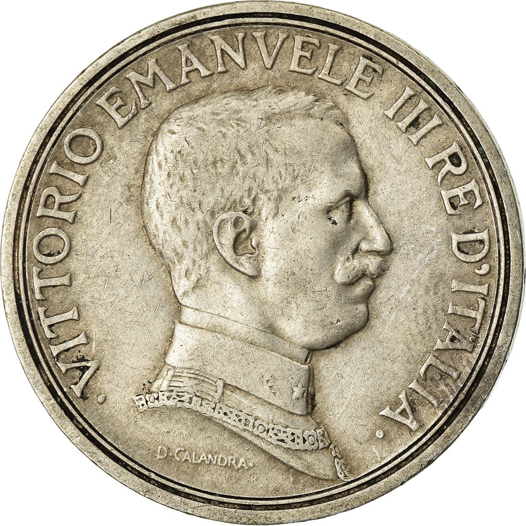 Coin, Italy, Vittorio Emanuele III, 2 Lire, 1914, Rome, EF(40-45), Silver, KM:55