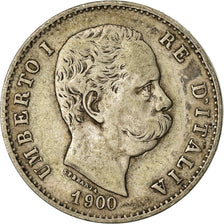 Coin, Italy, Umberto I, Lira, 1900, Rome, EF(40-45), Silver, KM:24.1