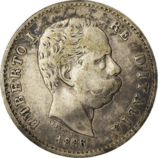 Coin, Italy, Umberto I, Lira, 1886, Rome, VF(20-25), Silver, KM:24.1