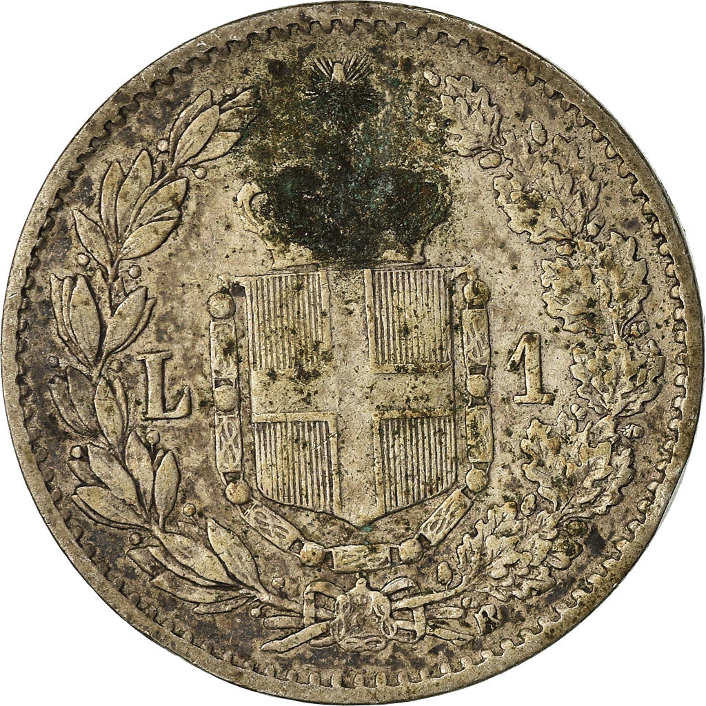 Coin, Italy, Umberto I, Lira, 1886, Rome, VF(20-25), Silver, KM:24.1