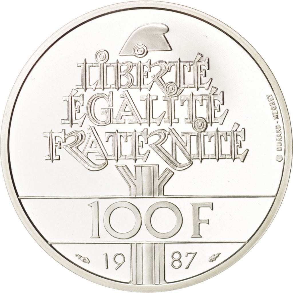 Coin, France, 100 Francs, 1987, MS(65-70), Silver, KM:962a