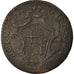 Coin, ITALIAN STATES, PAPAL STATES-BOLOGNA, 1/2 Bolognino, 1755, VF(20-25)