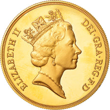 Coin, Great Britain, Elizabeth II, 5 Pounds, 1985, MS(65-70), Gold, KM:945