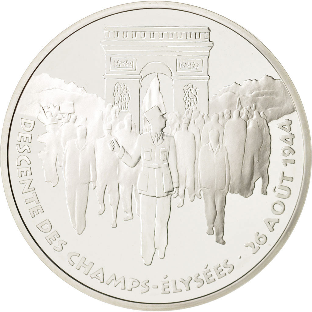 Münze, Frankreich, Libération de Paris, 100 Francs, 1994, STGL, Silber