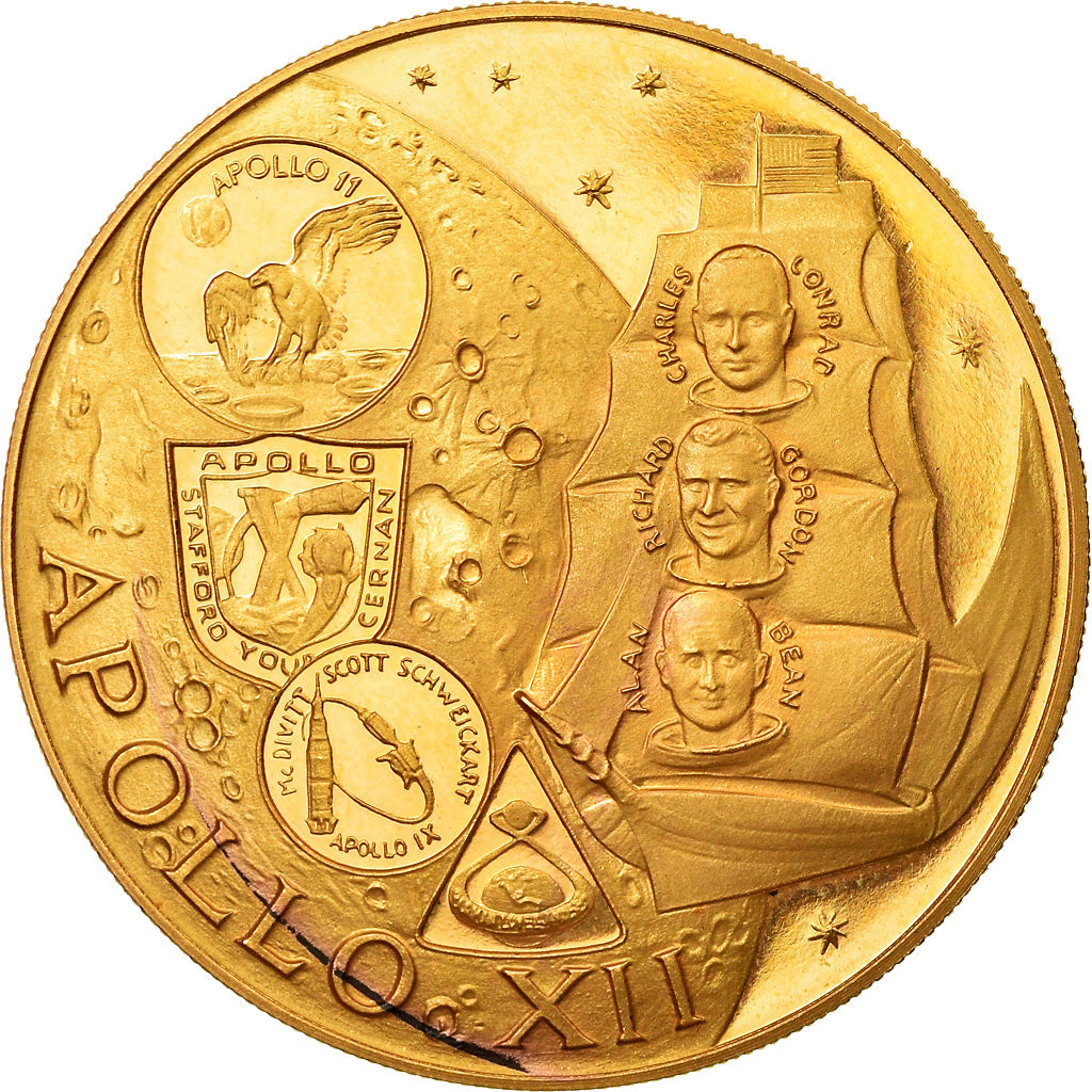 Coin, FUJAIRAH, Muhammad bin Hamad al-Sharqi, 100 Riyals, 1969, MS(63), Gold