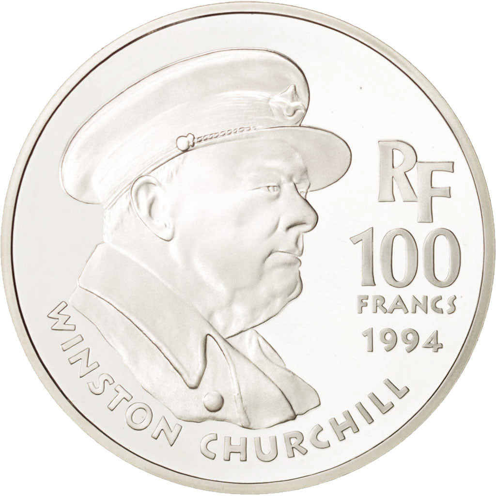France, Churchill, 100 Francs, 1994, Paris, Silver, KM:1037