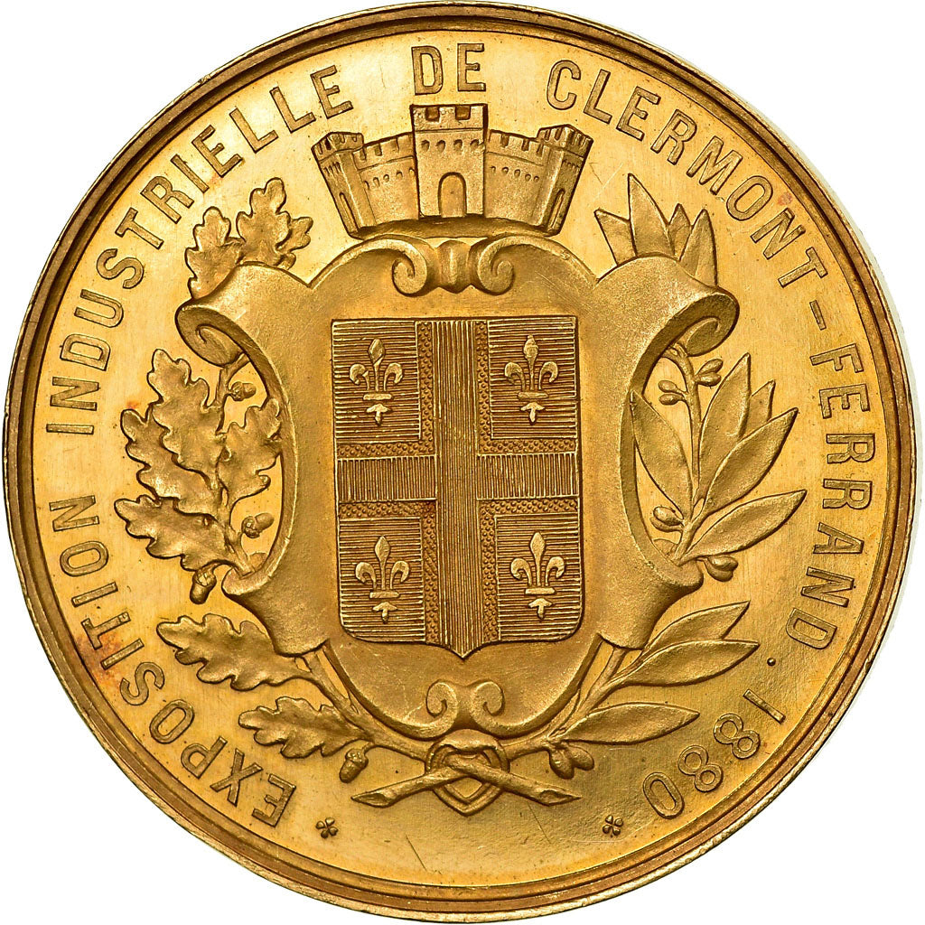 França, Medal, Marianne, Exposition de Clermont-Ferrand, 1880, Poncet, MS(63)