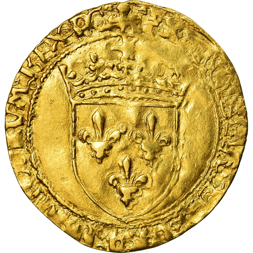 Moeda, França, François Ier, Ecu d'or, Aix-en-Provence, VF(30-35), Dourado