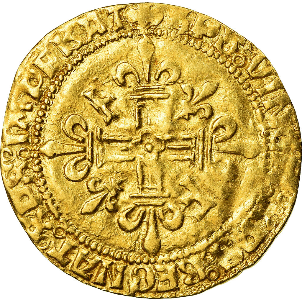 Moeda, França, François Ier, Ecu d'or, Aix-en-Provence, VF(30-35), Dourado