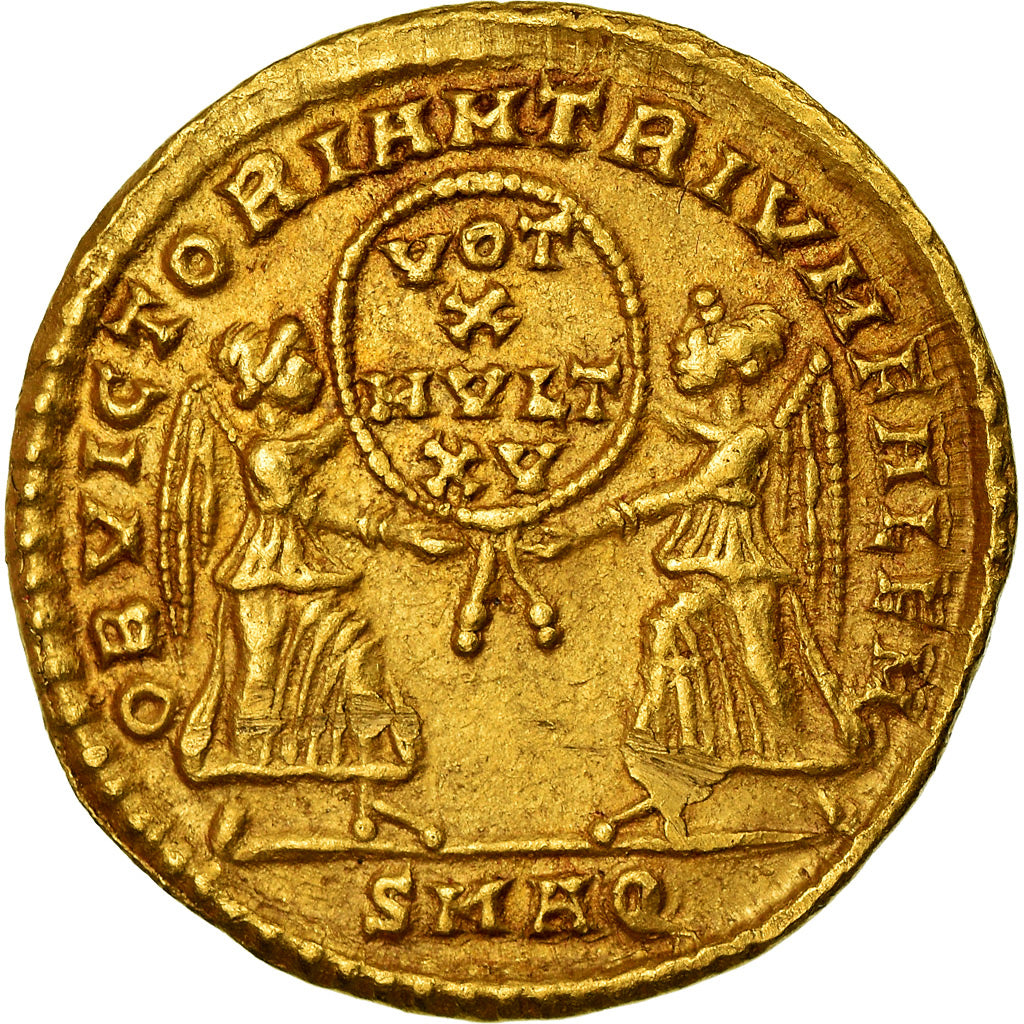 Coin, Constans, Solidus, 337-350, Aquileia, AU(55-58), Gold, RIC:39
