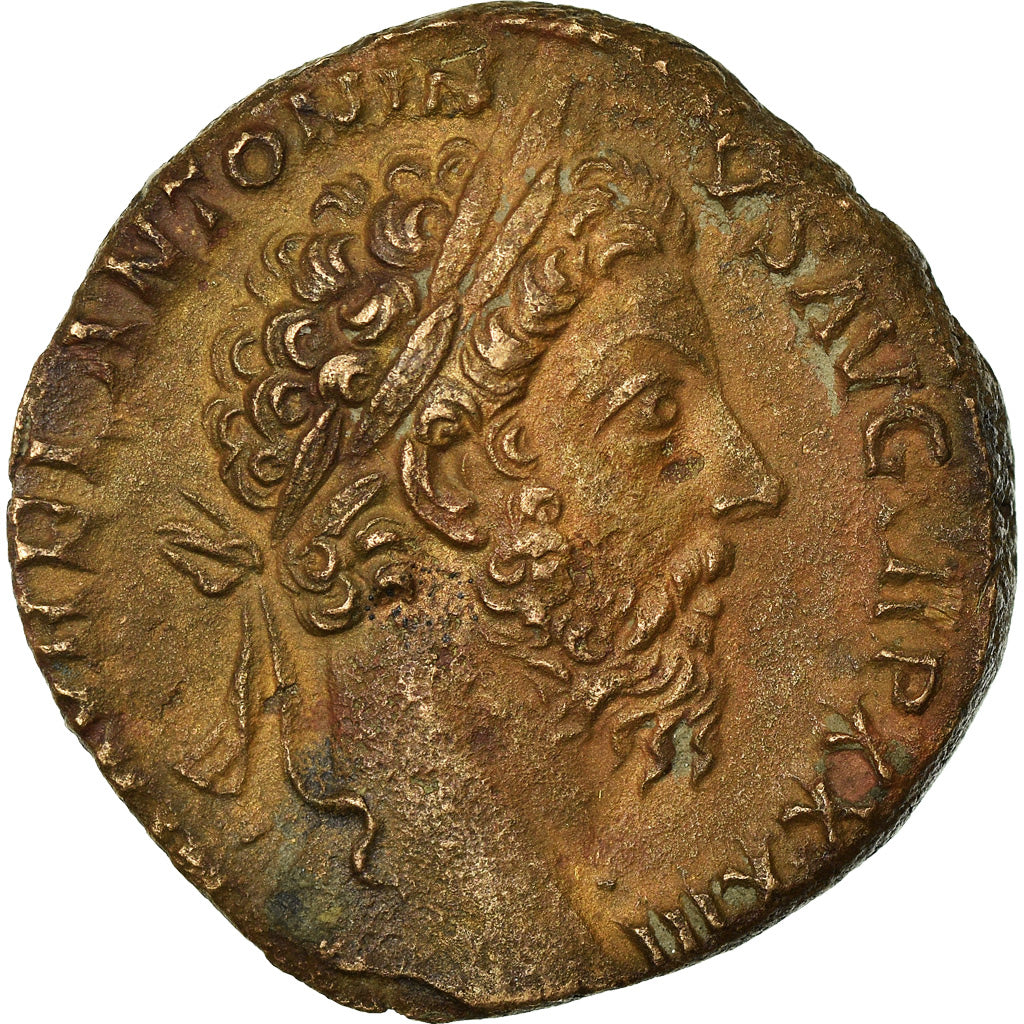 Coin, Marcus Aurelius, Sestertius, 178, Roma, AU(50-53), Copper, RIC:1227