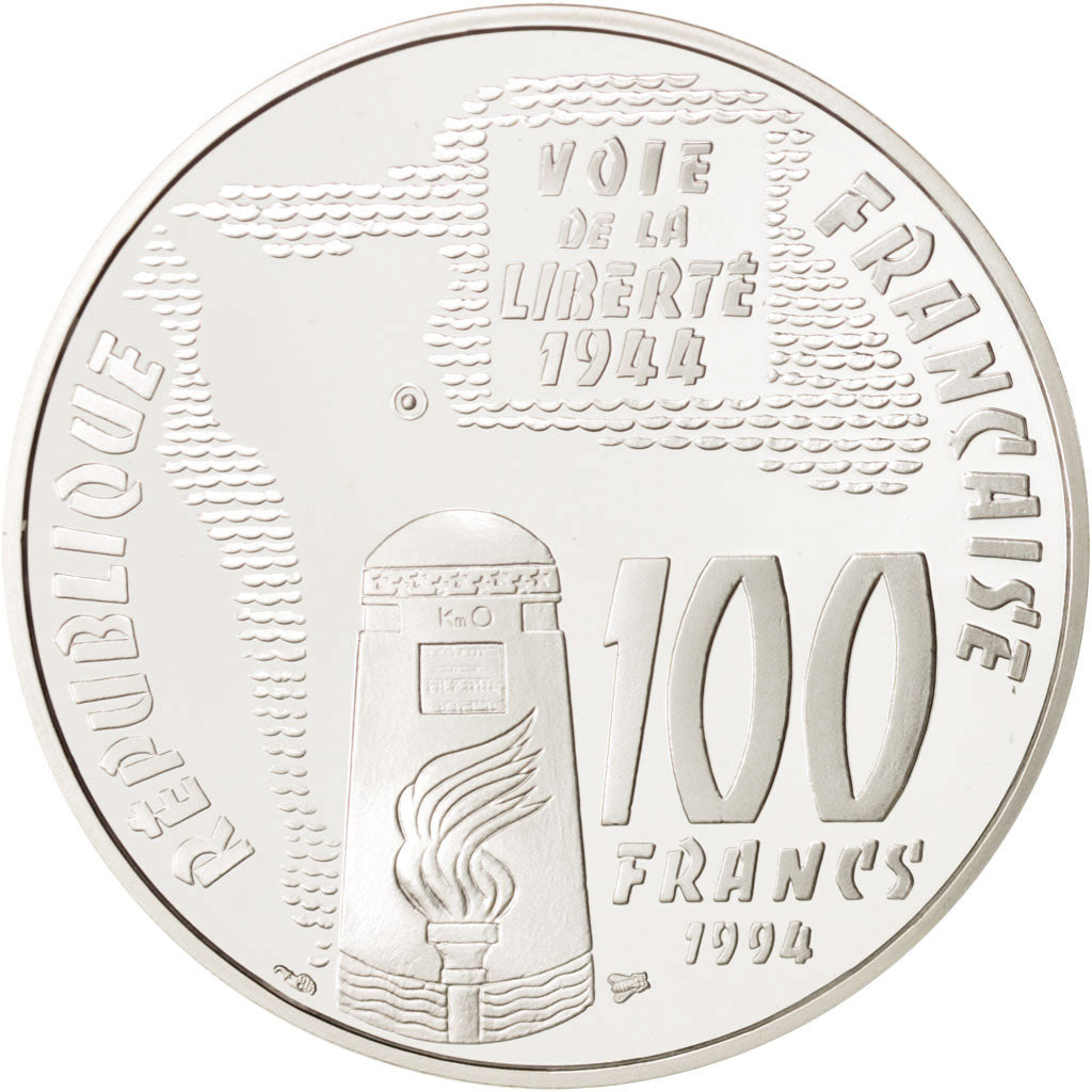 France, 100 Francs, 1994, Silver, KM:1043