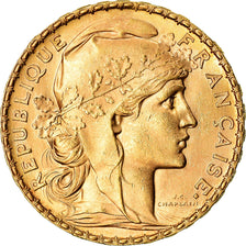 Munten, Frankrijk, Marianne, 20 Francs, 1910, UNC-, Goud, KM:857, Gadoury:1064a