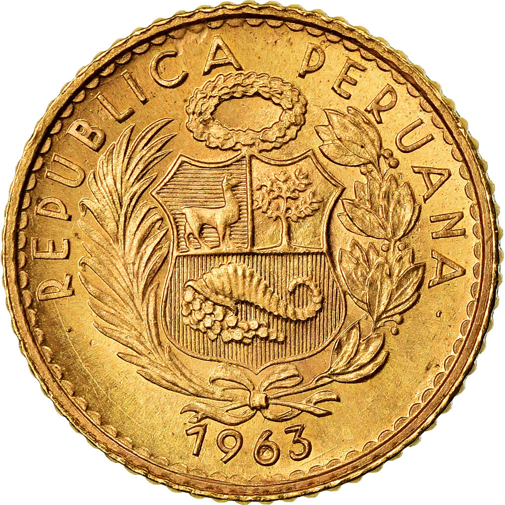 Münze, Peru, 5 Soles, 1963, Lima, UNZ, Gold, KM:235