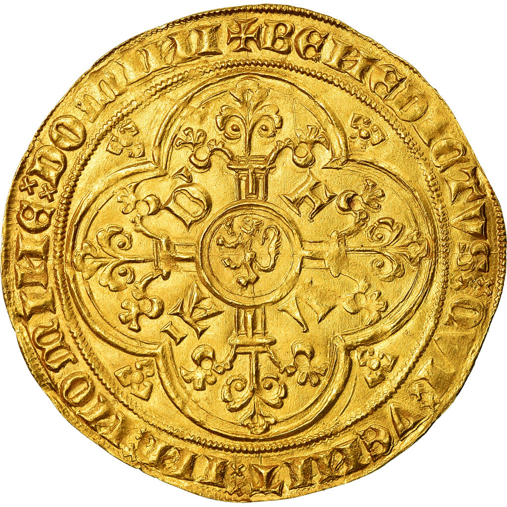 Monnaie, Belgique, Louis II de Mâle, Franc à pied, Gand, SPL, Or, Delmonte:464