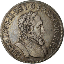 Münze, Frankreich, Henri II, Demi Teston, 1554, Paris, SS+, Silber