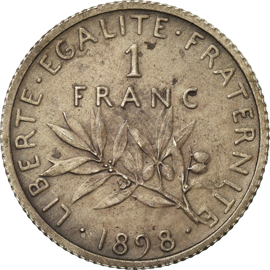 Monnaie, France, Semeuse, Franc, 1898, Paris, Flan mat, SUP, Argent
