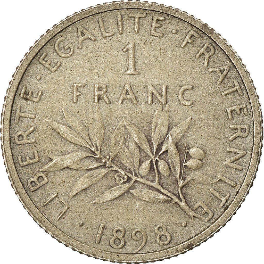 Coin, France, Semeuse, Franc, 1898, Paris, Flan mat, MS(60-62), Silver