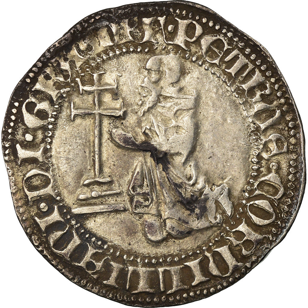 Münze, Griechenland, Rhodes, Pierre de Corneillan, Gigliato, SS+, Silber
