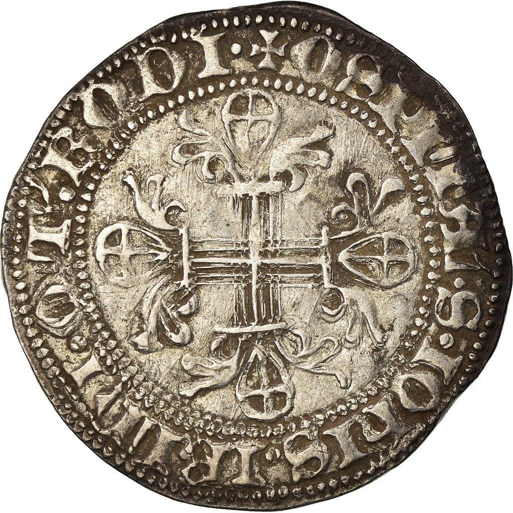 Münze, Griechenland, Rhodes, Pierre de Corneillan, Gigliato, SS+, Silber