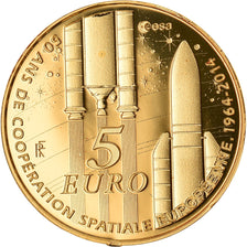 France, 5 Euro, Europa, 2014, Paris, MS(64), Gold