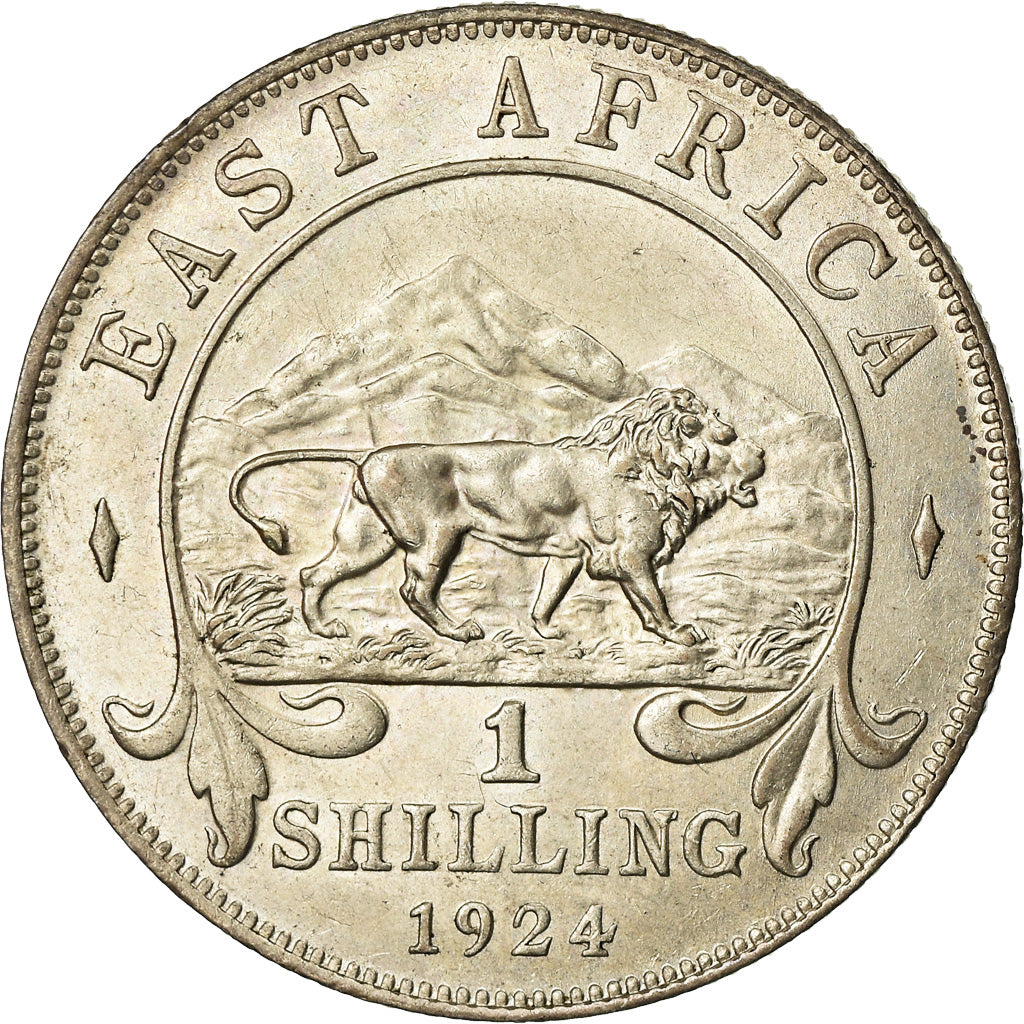 Coin, EAST AFRICA, George V, Shilling, 1924, MS(60-62), Silver, KM:21