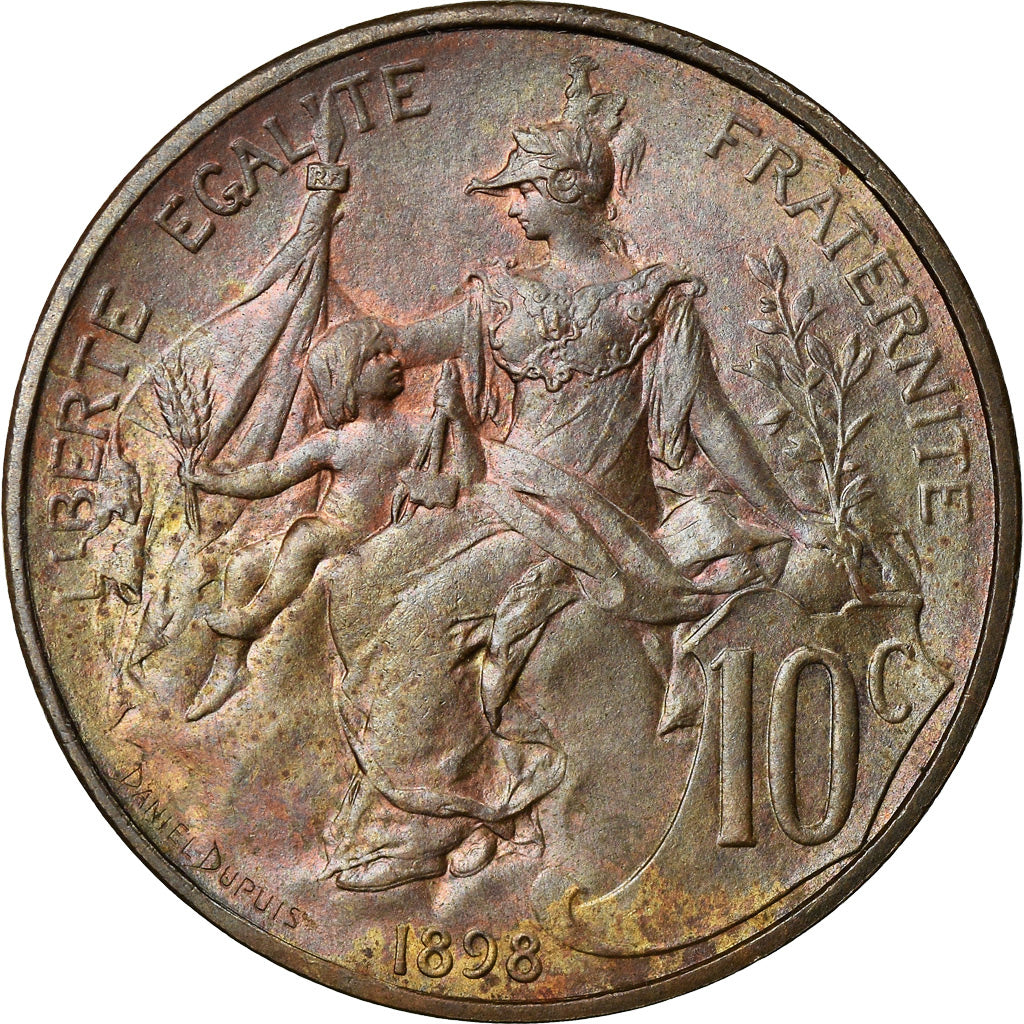 Coin, France, Dupuis, 10 Centimes, 1898, Paris, MS(60-62), Bronze, KM:843
