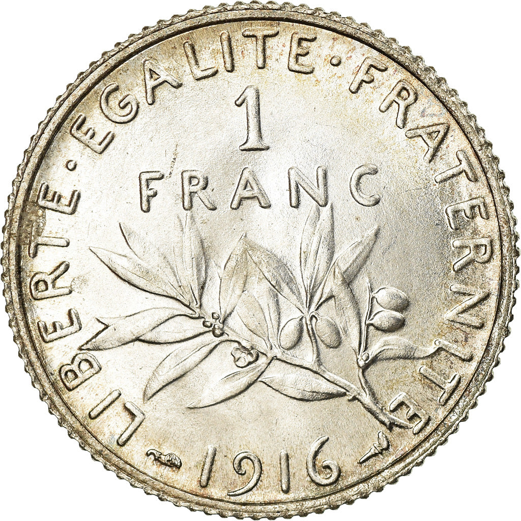 Monnaie, France, Semeuse, Franc, 1916, Paris, SPL+, Argent, Gadoury:467