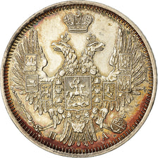 Monnaie, Russie, Nicholas I, 20 Kopeks, 1851, Saint-Petersburg, SUP+, Argent