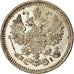 Coin, Russia, Nicholas II, 5 Kopeks, 1871, Saint-Petersburg, AU(55-58), Silver