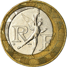 Coin, France, Génie, 10 Francs, 1989, Paris, Fautée - Coeur décentré