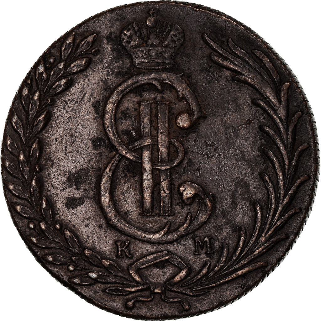 Munten, RUSLAND-SIBERIË, Catherine II, 10 Kopecks, 1777, ZF, Koper, KM:6