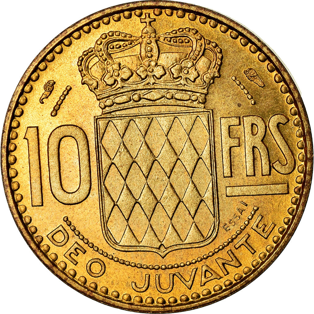 Coin, Monaco, Rainier III, 10 Francs, 1950, Paris, ESSAI, AU(55-58)