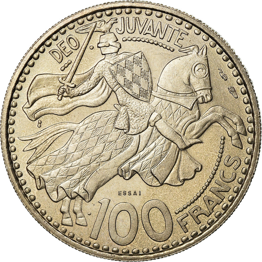 Coin, Monaco, Rainier III, 100 Francs, 1950, Paris, ESSAI, MS(63)