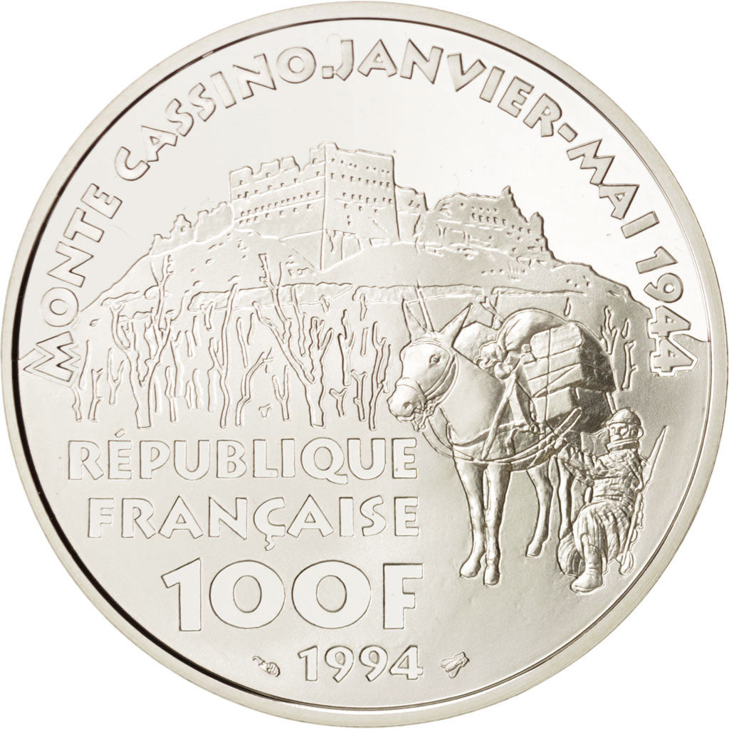 France, General Juin, 100 Francs, 1994, Silver, KM:1041