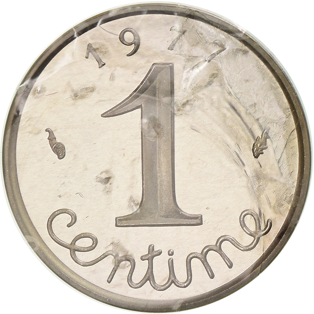 Coin, France, Épi, Centime, 1977, Piéfort, MS(65-70), Silver, KM:P567