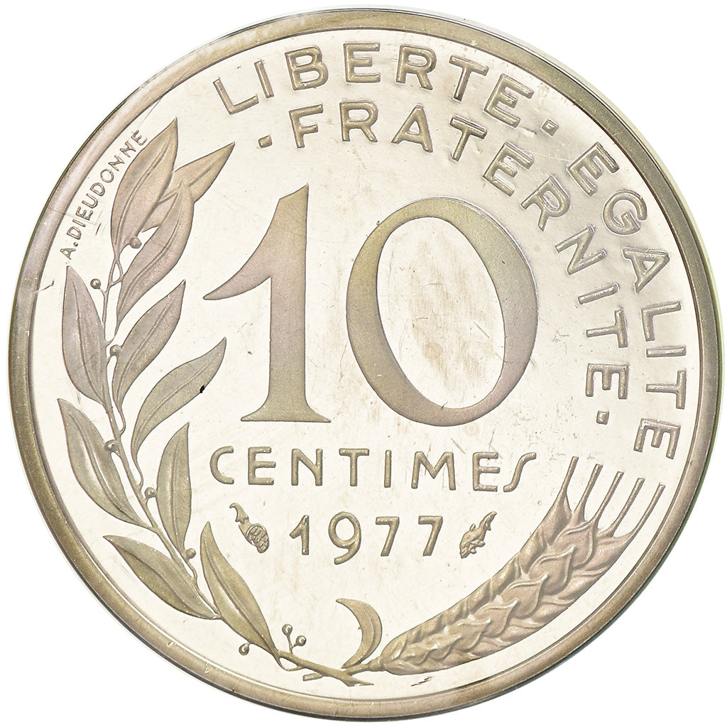 Monnaie, France, Marianne, 10 Centimes, 1977, Piéfort, FDC, Argent, KM:P573