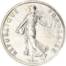 Moeda, França, Semeuse, 1/2 Franc, 1977, Piéfort, MS(65-70), Prata, KM:P579